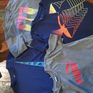 Mixed lot of Boys Tshirts Nike Under Armour Puma and Hurley size 7 and 8